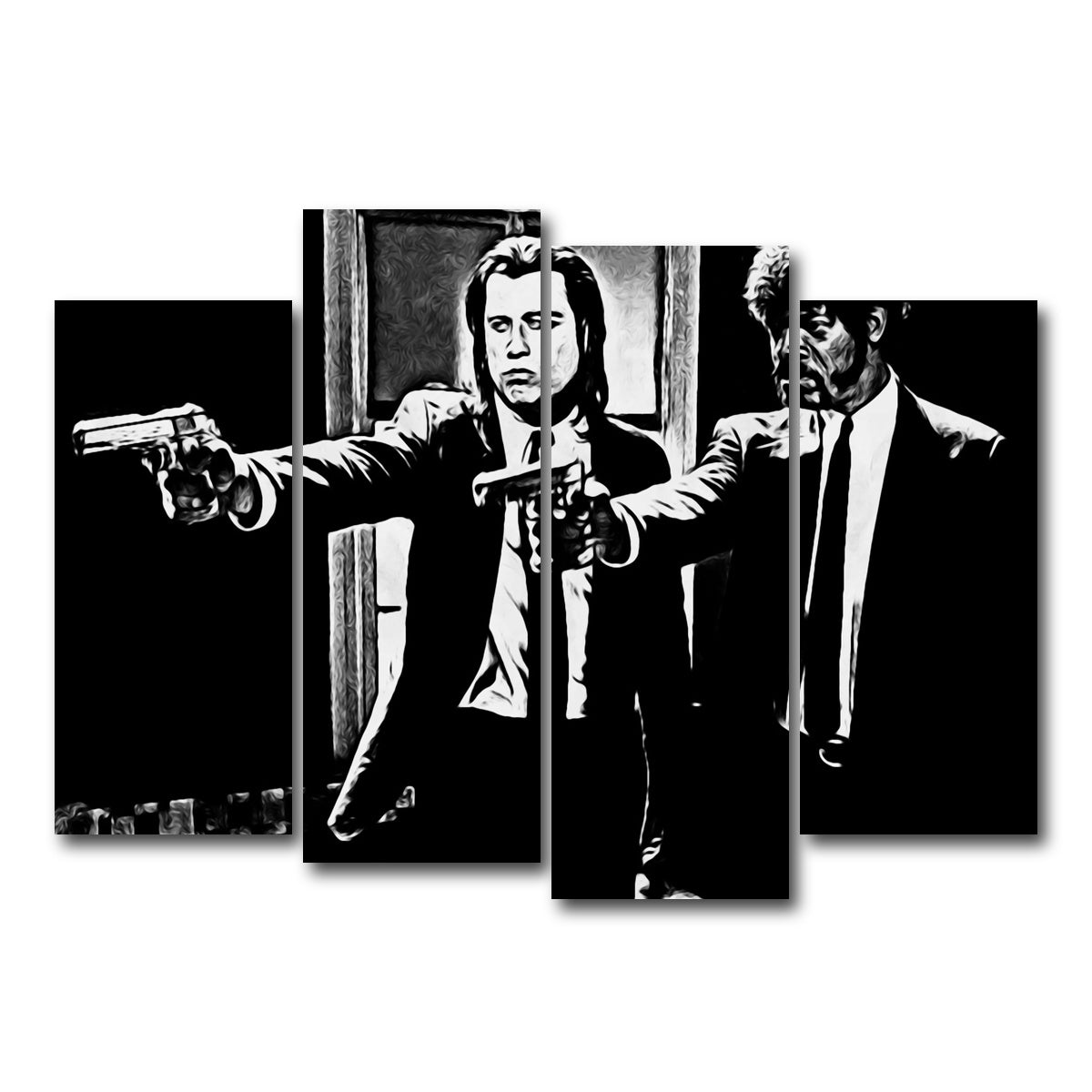 AUTO-MOCKUP WHITE | pulp fiction | 4 Piece | Gallery Wrap Canvas | group=4_normal