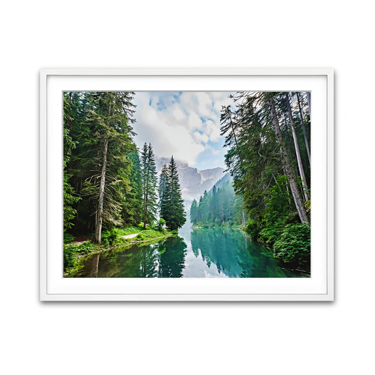Framed Print 4x3 White