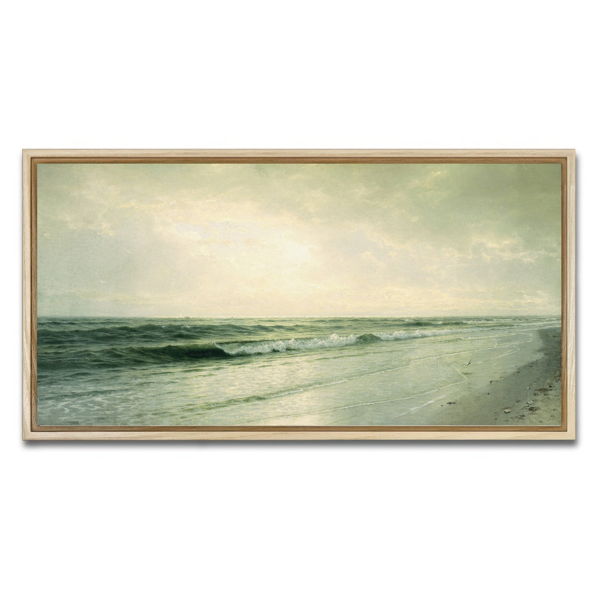 AUTO-MOCKUP WHITE | quiet seascape | 1 Piece | Natural Framed Canvas | group=2x1