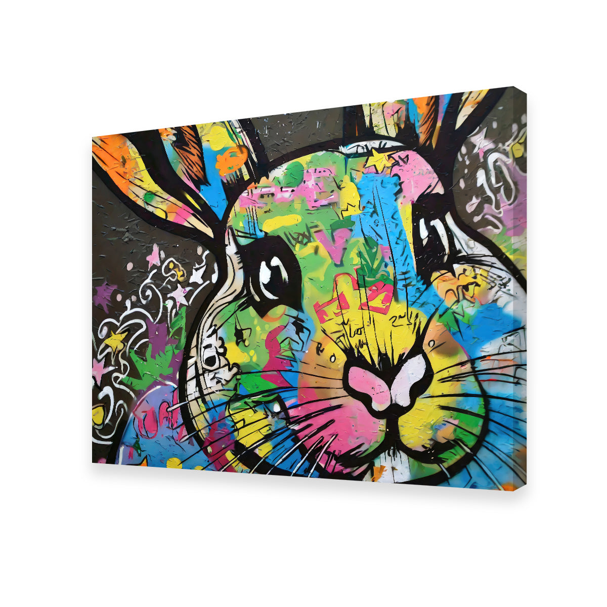 Rabbit Graffiti Wall Art