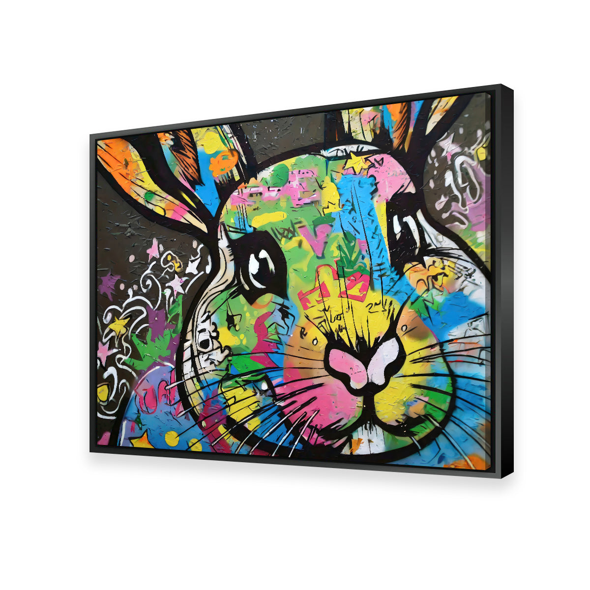 Rabbit Graffiti Wall Art