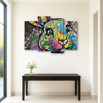 AUTO-MOCKUP ROOM | rabbit graffiti