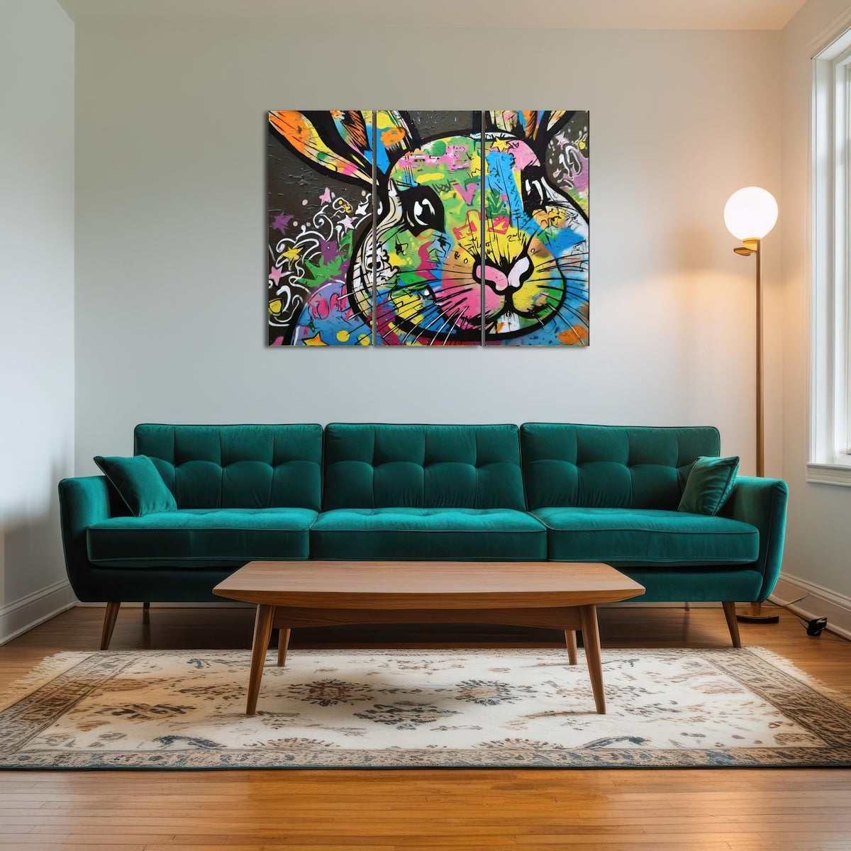 AUTO-MOCKUP ROOM | rabbit graffiti