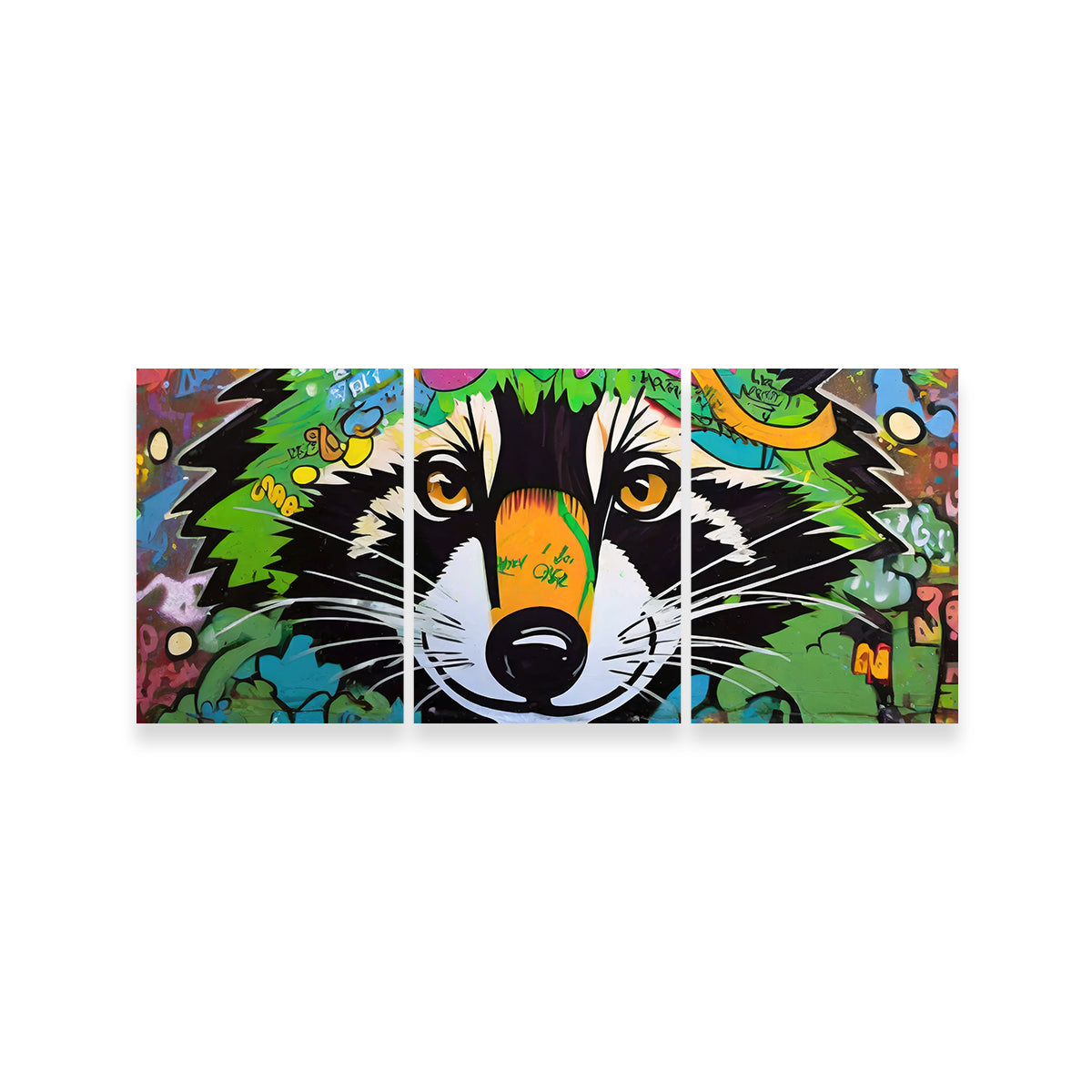 Raccoon Graffiti Wall Art