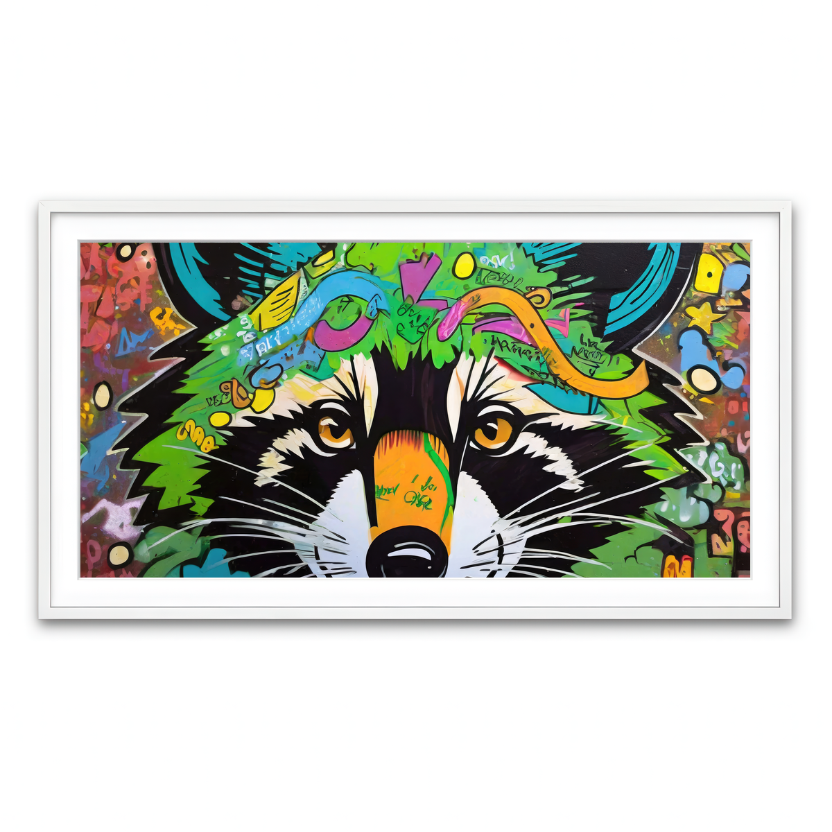 Framed Print 2x1 White