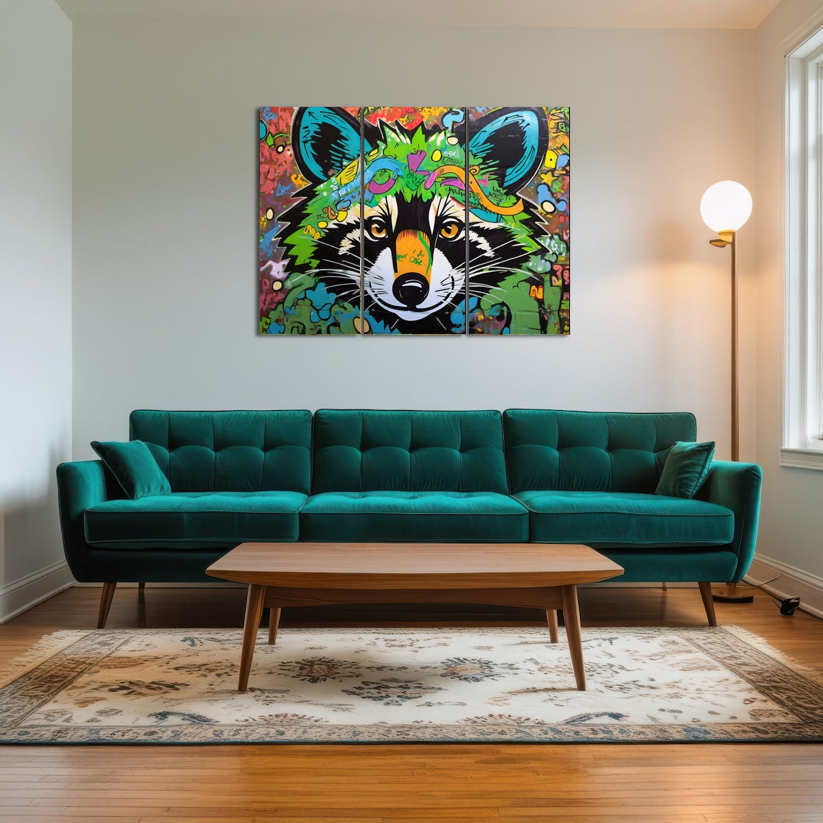AUTO-MOCKUP ROOM | raccoon graffiti