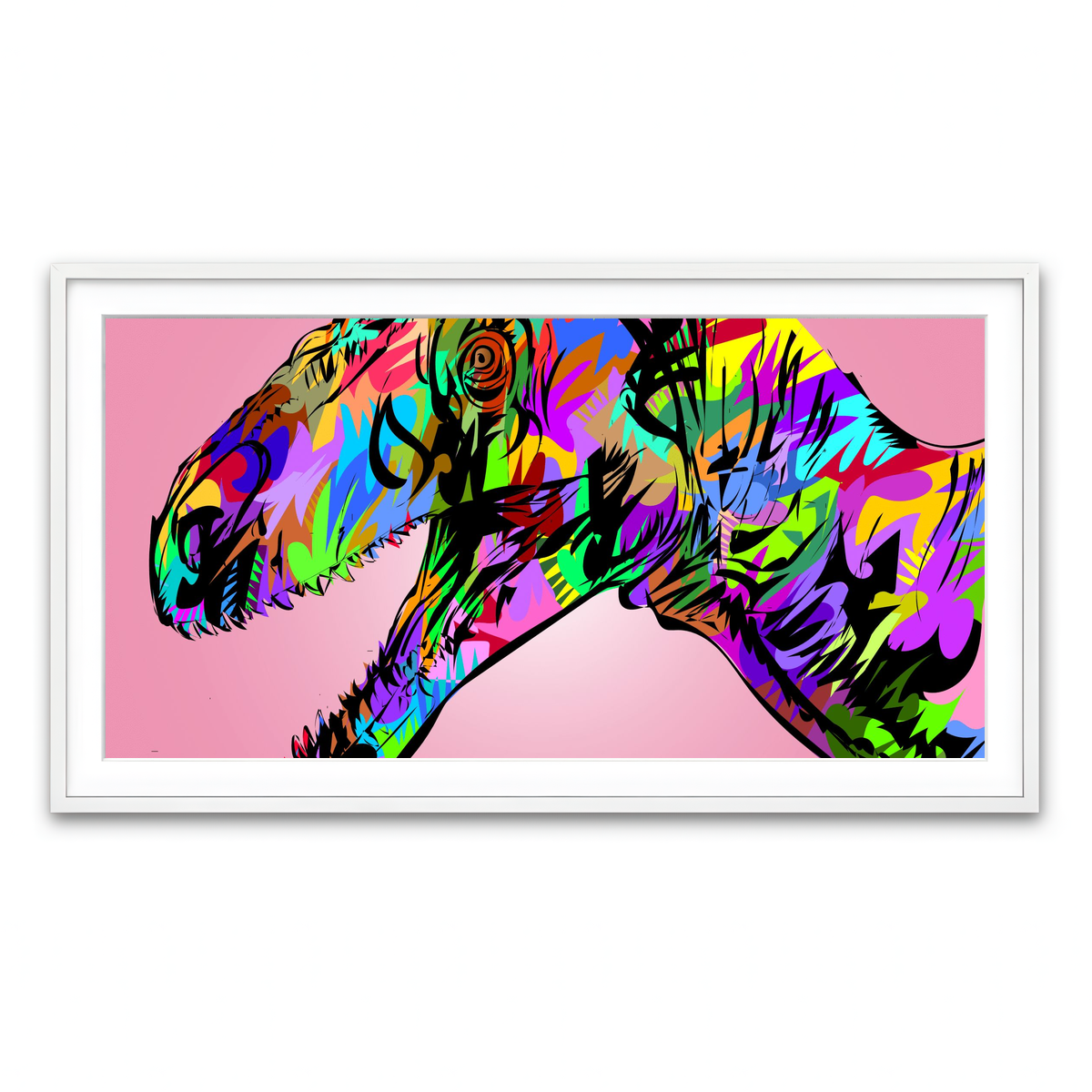 Framed Print 2x1 White