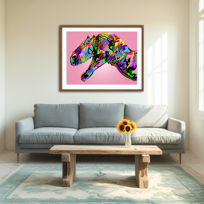 AUTO-MOCKUP ROOM | Raptor Closeup Wall Art