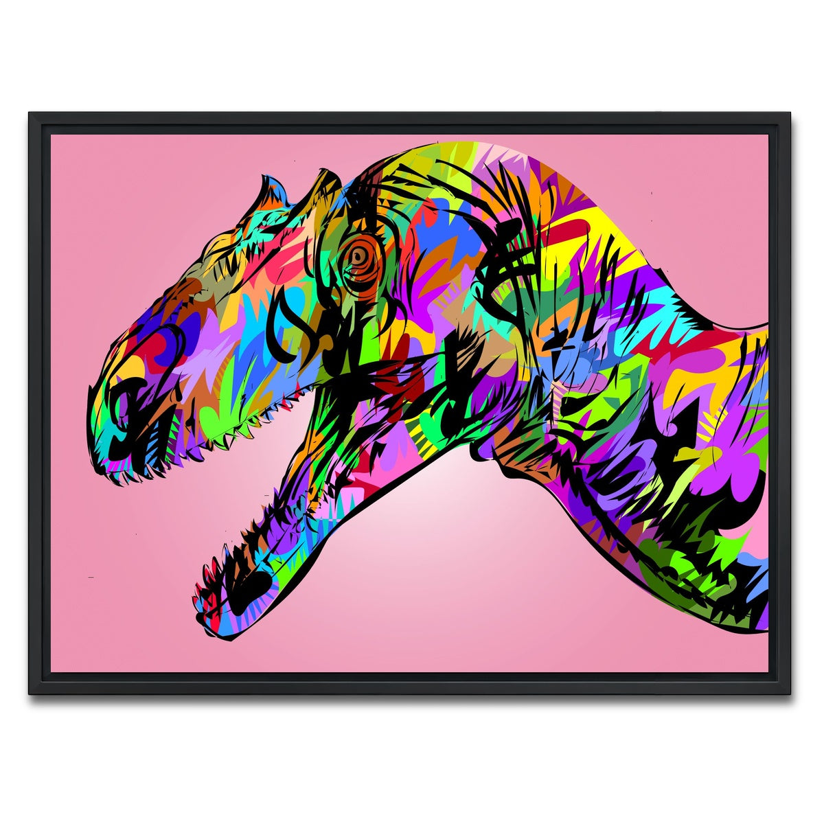 AUTO-MOCKUP WHITE | raptor closeup | 1 Piece | Black Framed Canvas | group=4x3