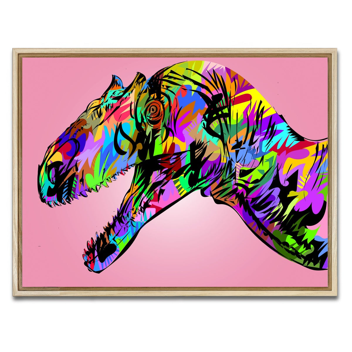 AUTO-MOCKUP WHITE | raptor closeup | 1 Piece | Natural Framed Canvas | group=4x3