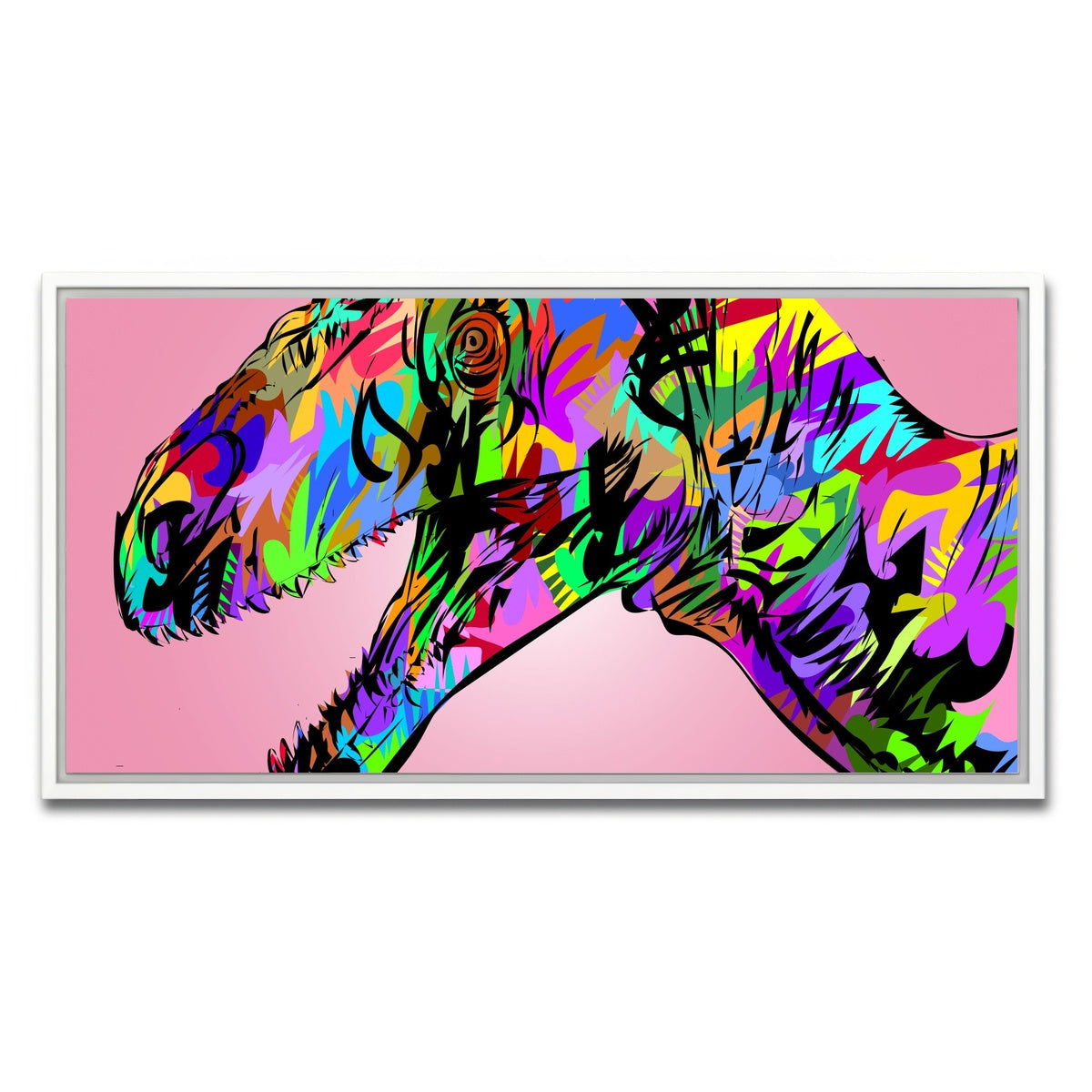 AUTO-MOCKUP WHITE | raptor closeup | 1 Piece | White Framed Canvas | group=2x1