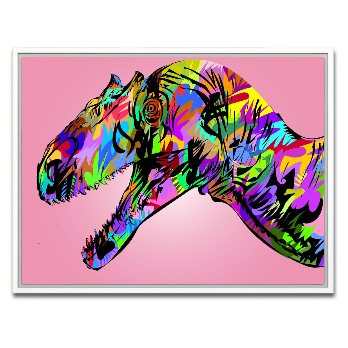 AUTO-MOCKUP WHITE | raptor closeup | 1 Piece | White Framed Canvas | group=4x3