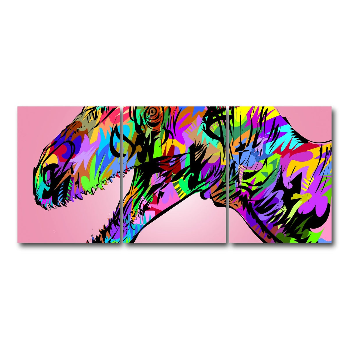 AUTO-MOCKUP WHITE | raptor closeup | 3 Piece | Gallery Wrap Canvas | group=18x24