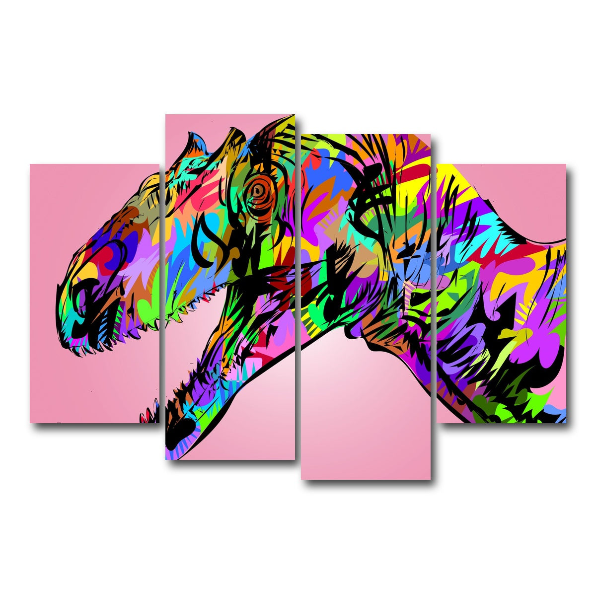 AUTO-MOCKUP WHITE | raptor closeup | 4 Piece | Gallery Wrap Canvas | group=4_short