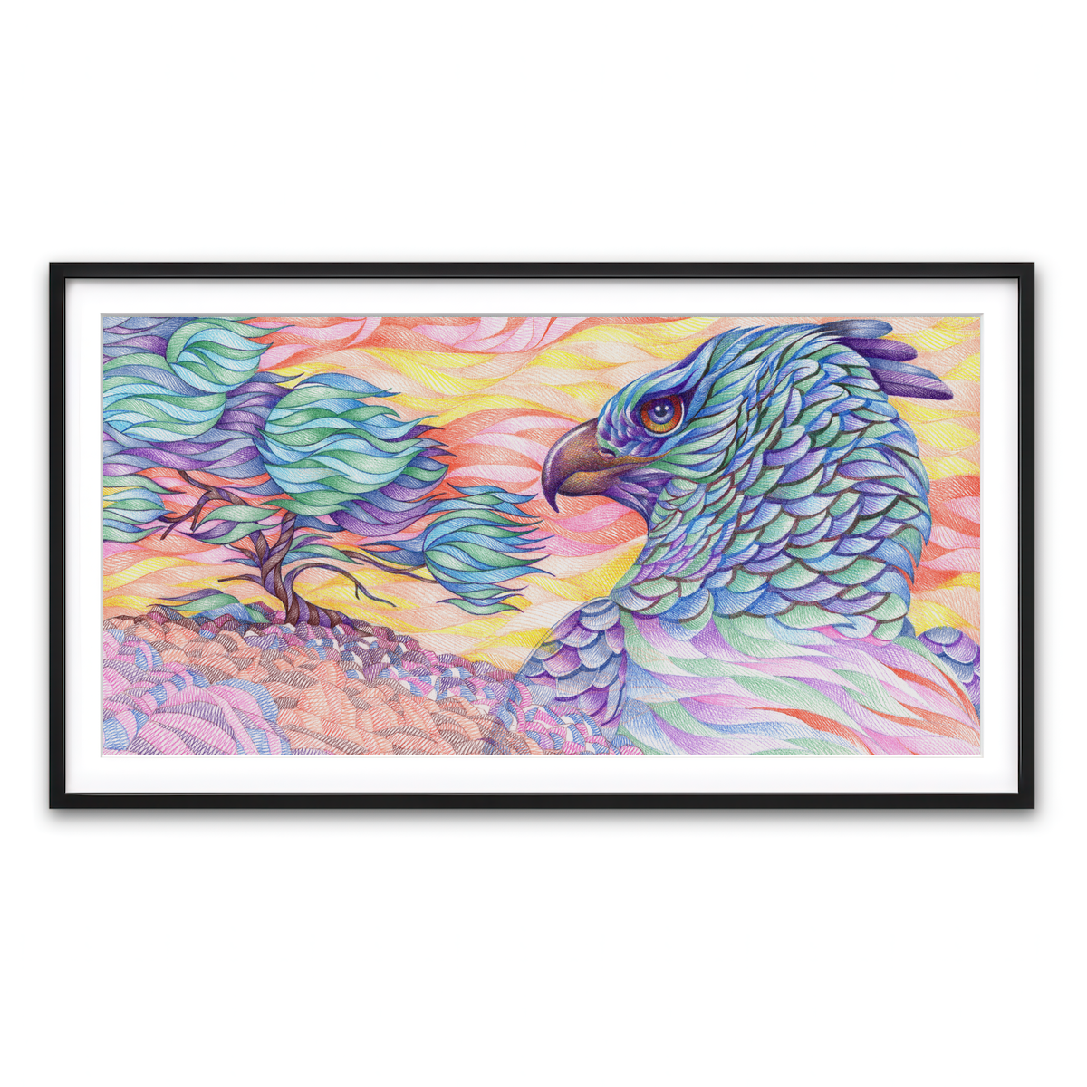 Framed Print 2x1 Black