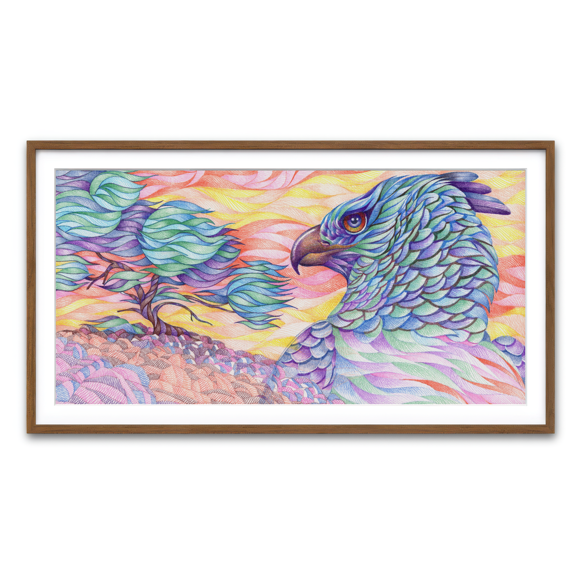 Framed Print 2x1 Walnut