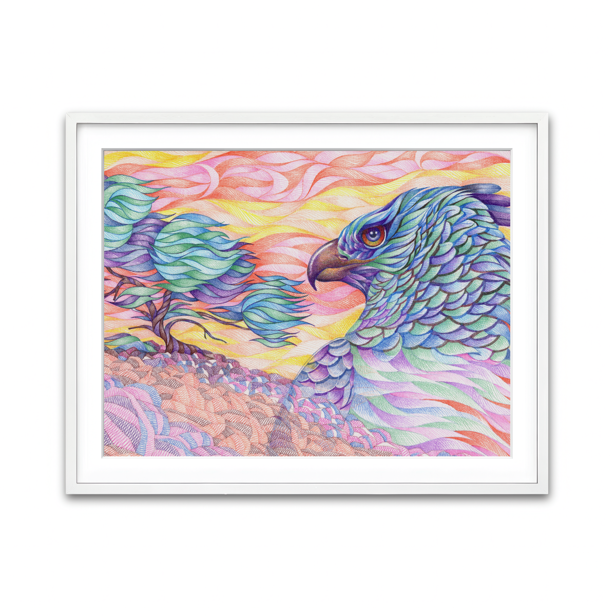 Framed Print 4x3 White