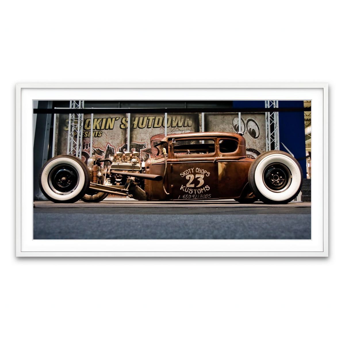 Framed Print 2x1 White