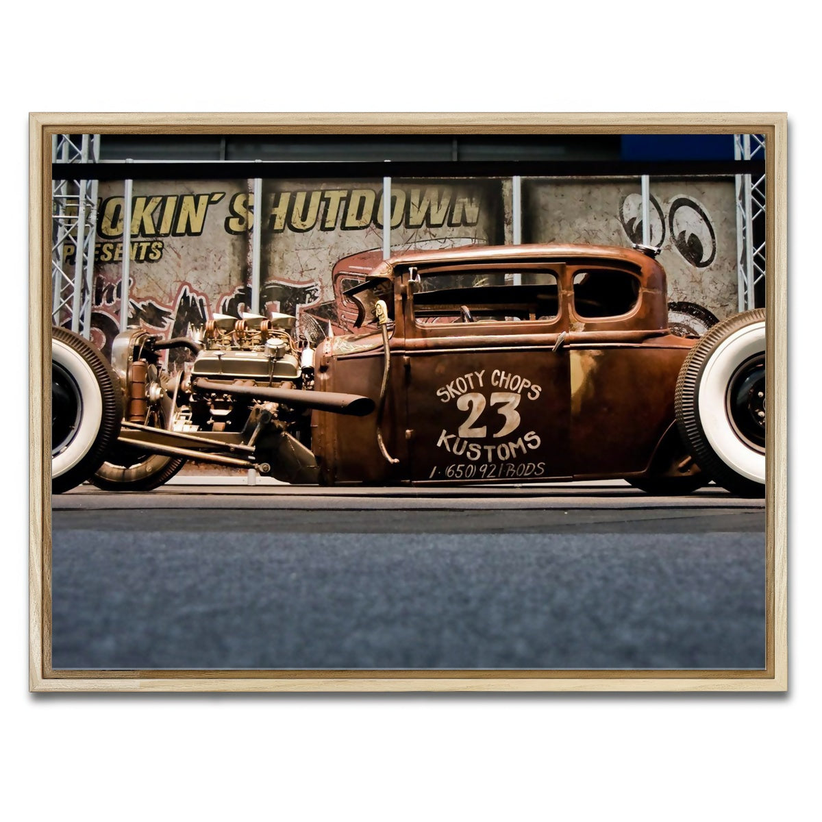 AUTO-MOCKUP WHITE | rat rod | 1 Piece | Natural Framed Canvas | group=4x3