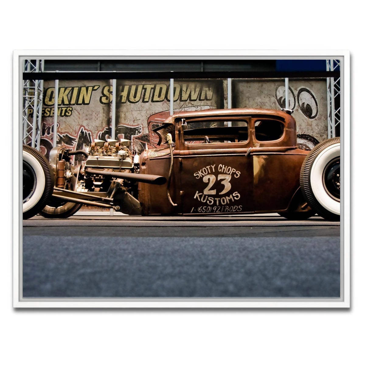 AUTO-MOCKUP WHITE | rat rod | 1 Piece | White Framed Canvas | group=4x3