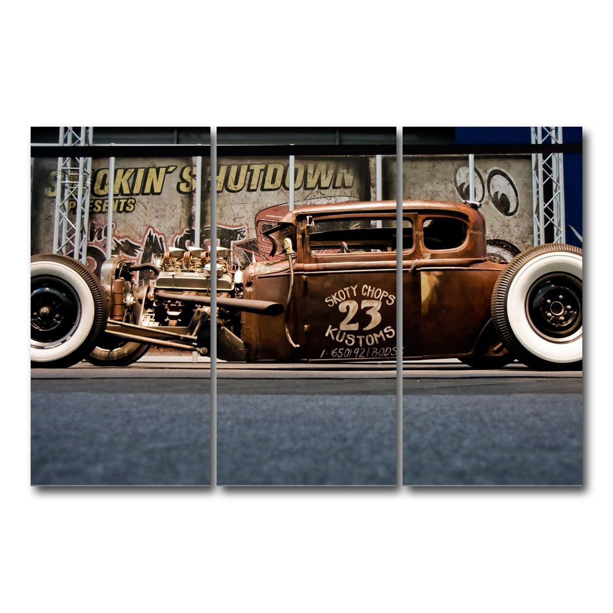 AUTO-MOCKUP WHITE | rat rod | 3 Piece | Gallery Wrap Canvas | group=12x24