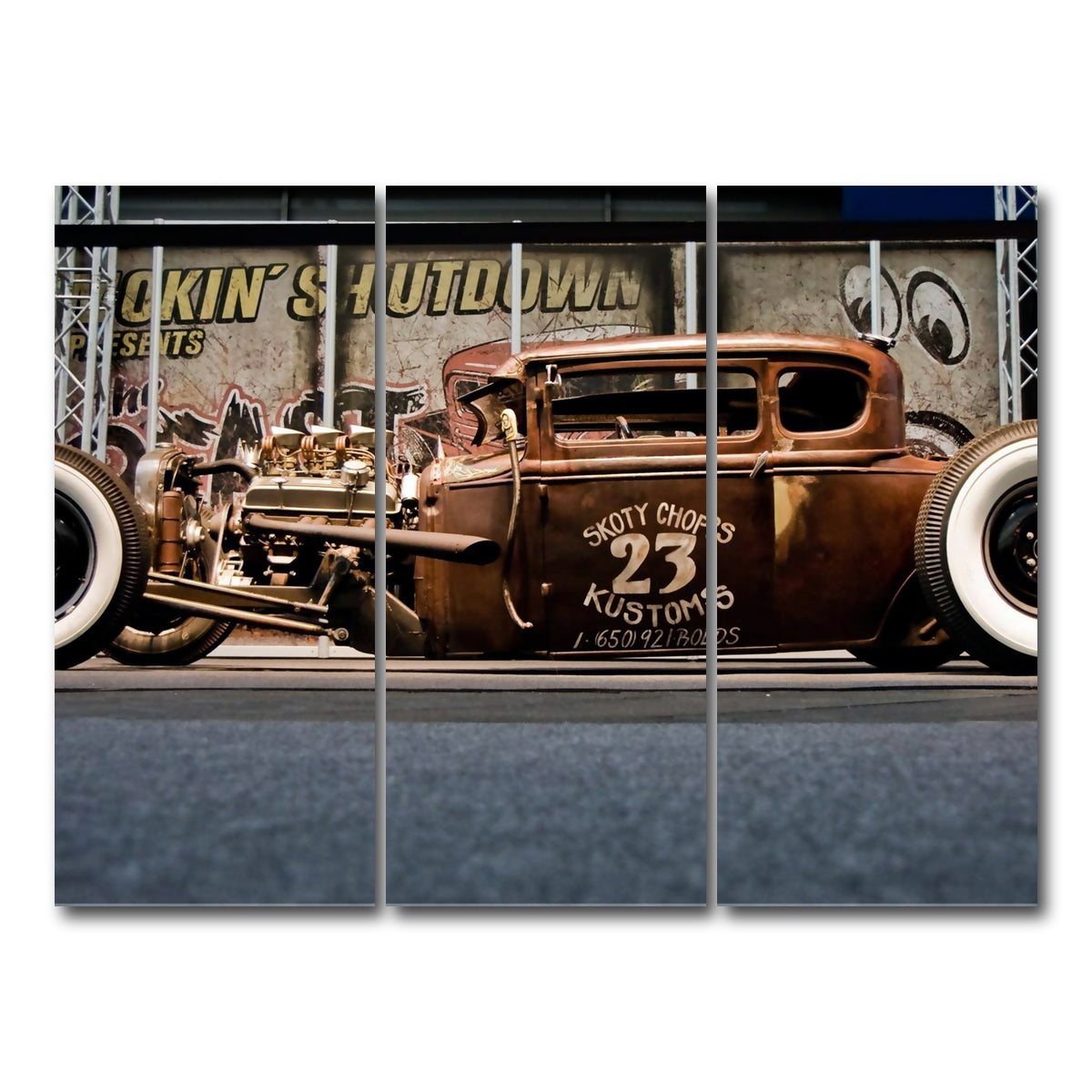 AUTO-MOCKUP WHITE | rat rod | 3 Piece | Gallery Wrap Canvas | group=8x18