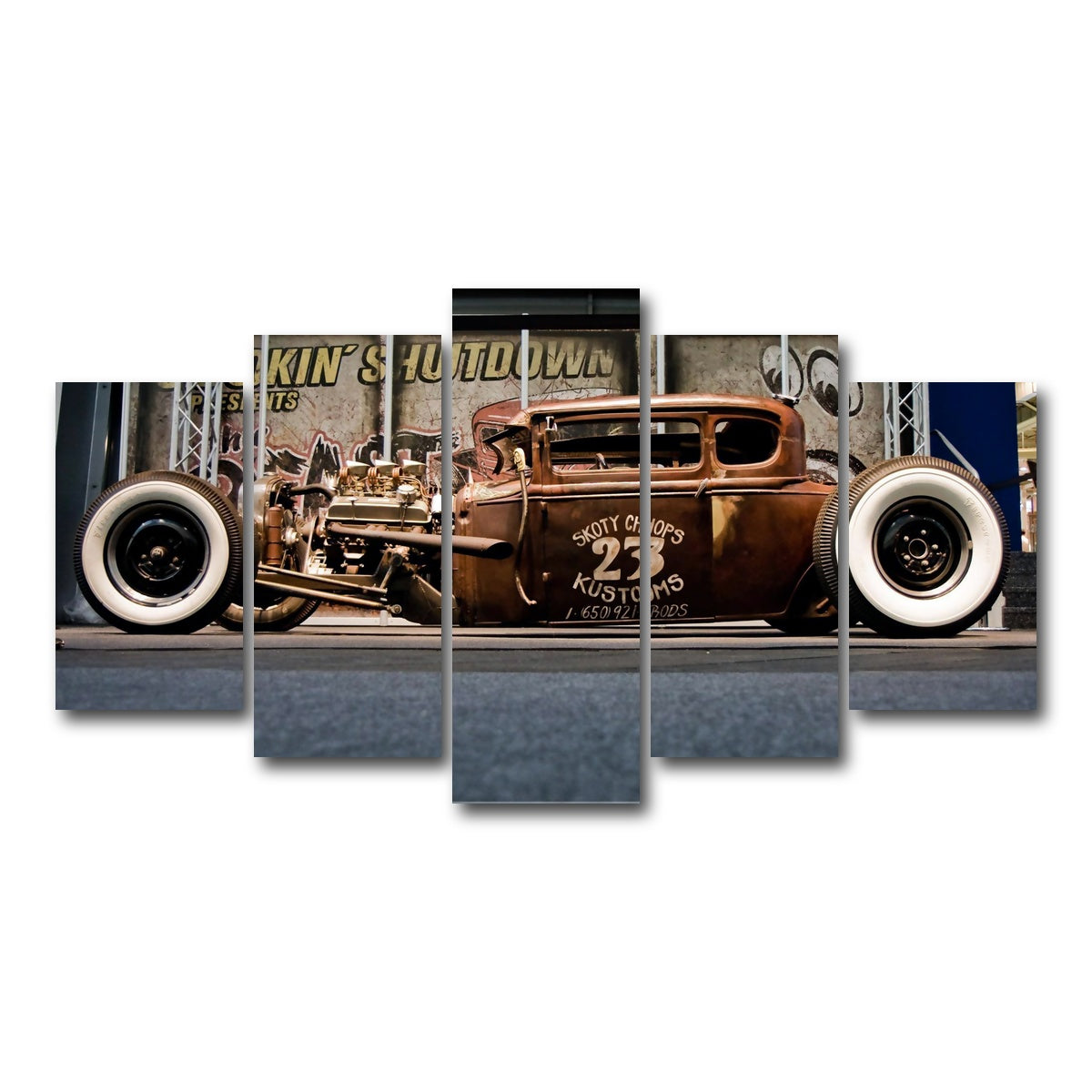 AUTO-MOCKUP WHITE | rat rod | 5 Piece | Gallery Wrap Canvas | group=5_normal