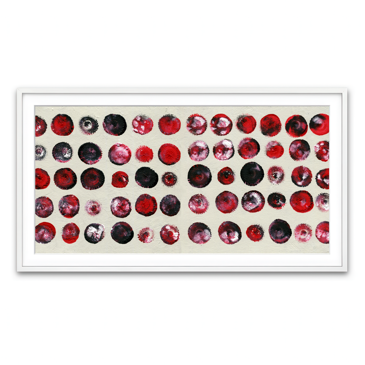 Framed Print 2x1 White