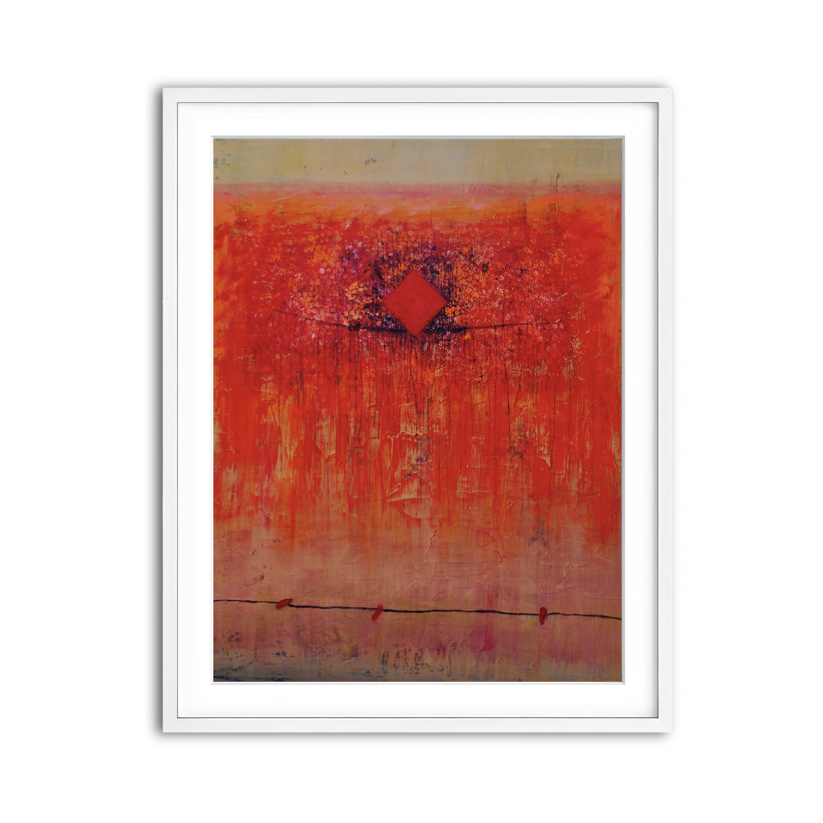 Framed Print 3x4 White