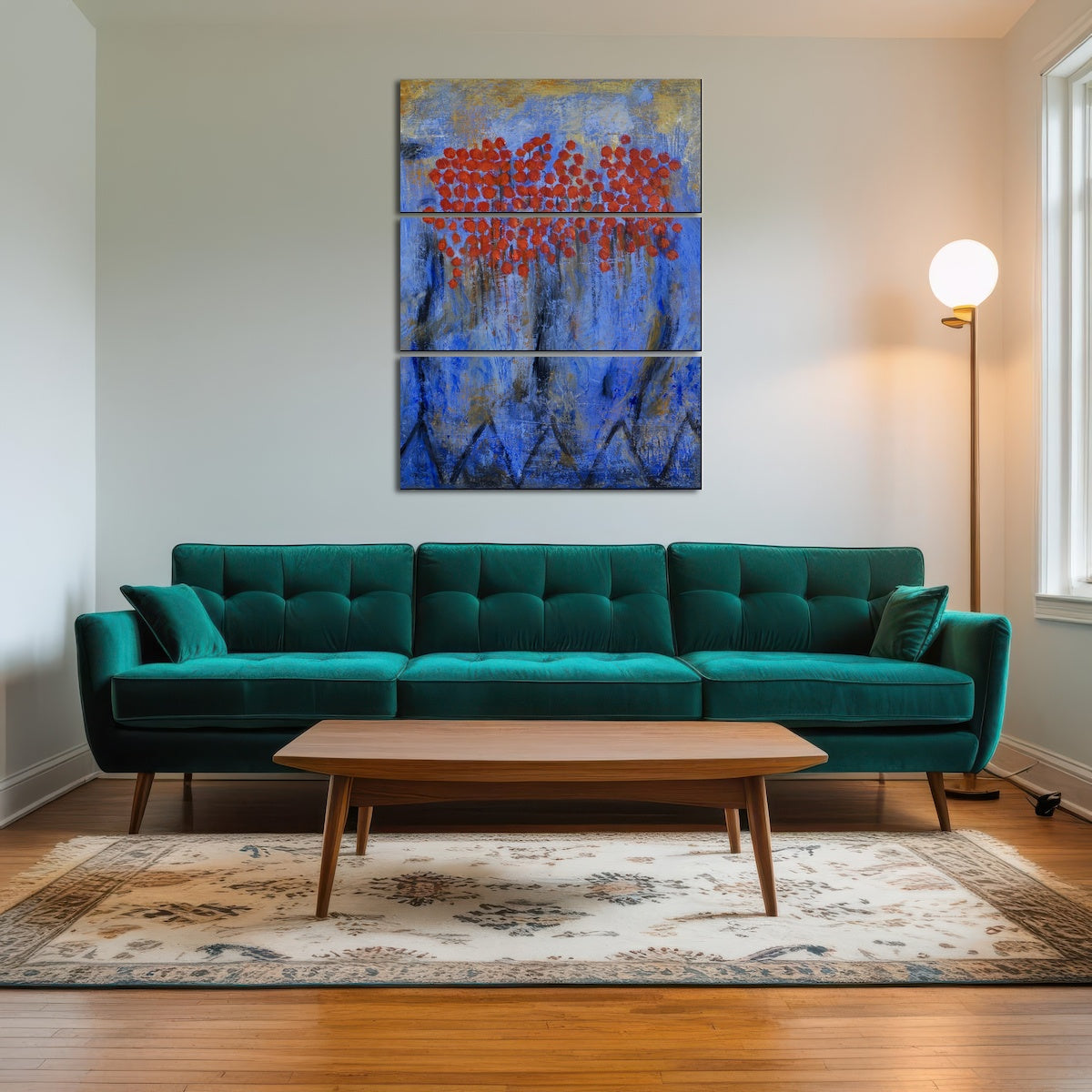 AUTO-MOCKUP ROOM | red flowers