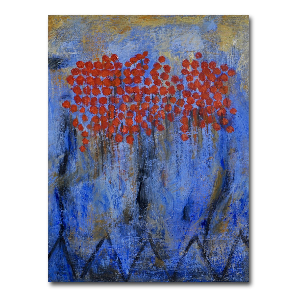 AUTO-MOCKUP WHITE | red flowers | 1 Piece | Gallery Wrap Canvas | group=3x4