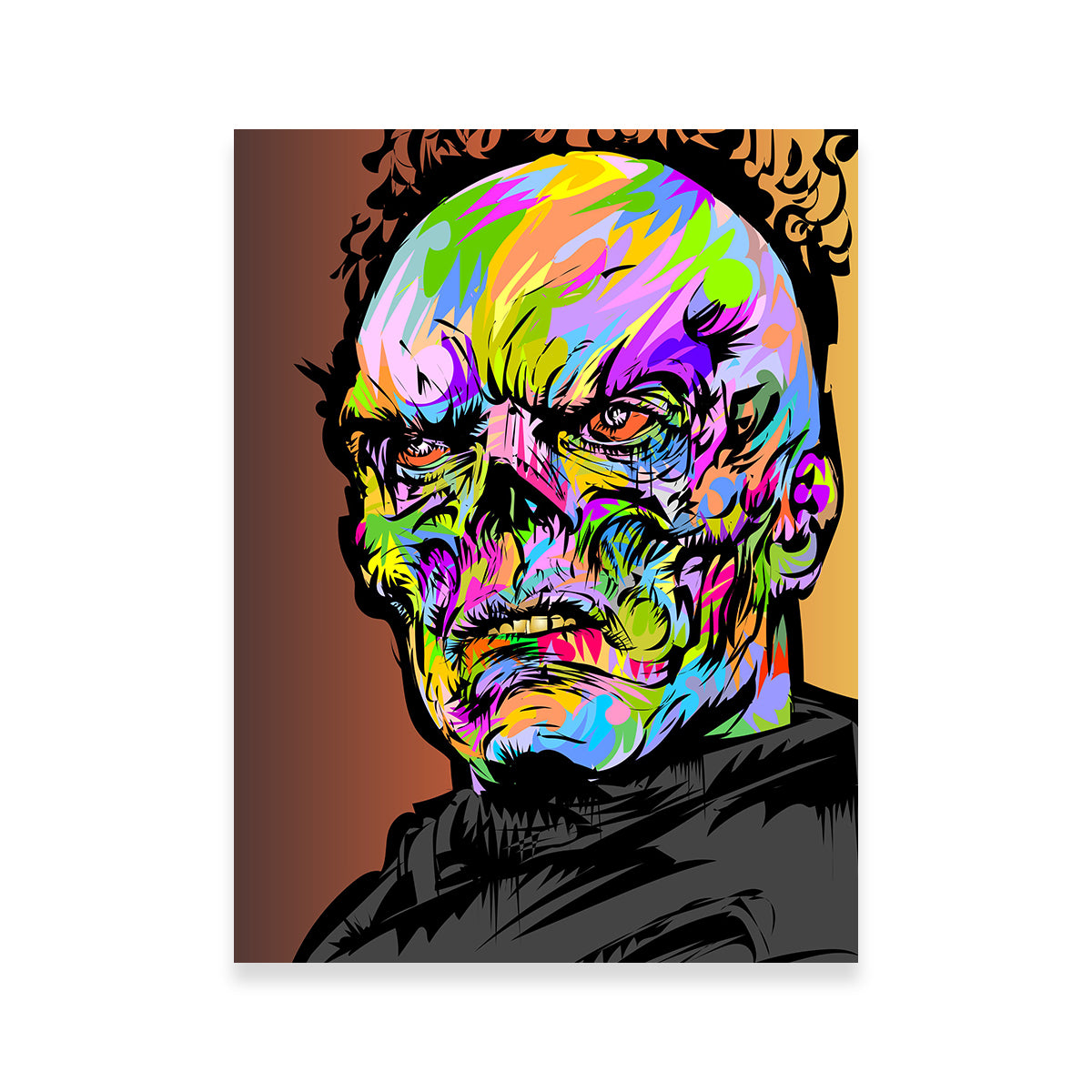 Red Skull Color Wall Art