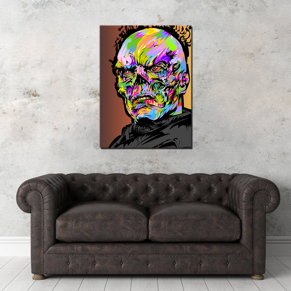 Red Skull Color Wall Art