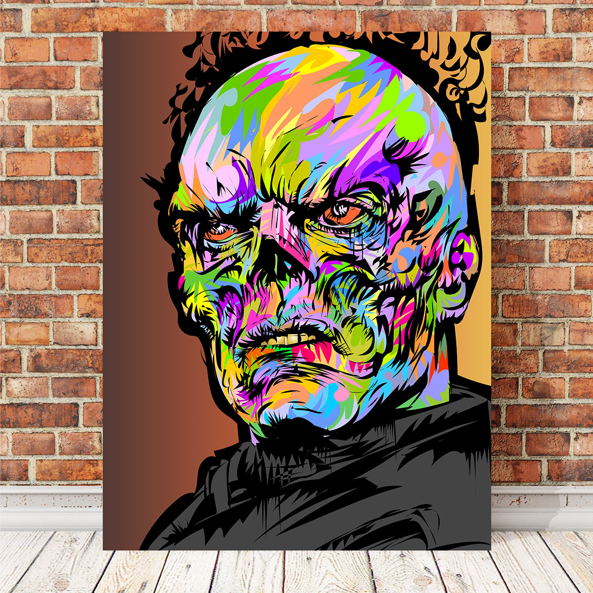 Red Skull Color Wall Art