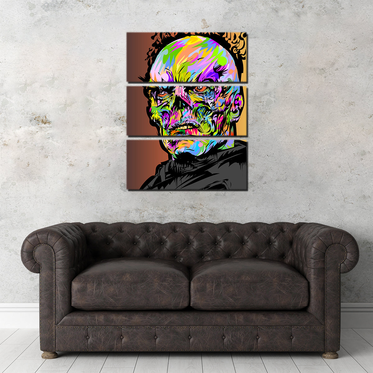 Red Skull Color Wall Art