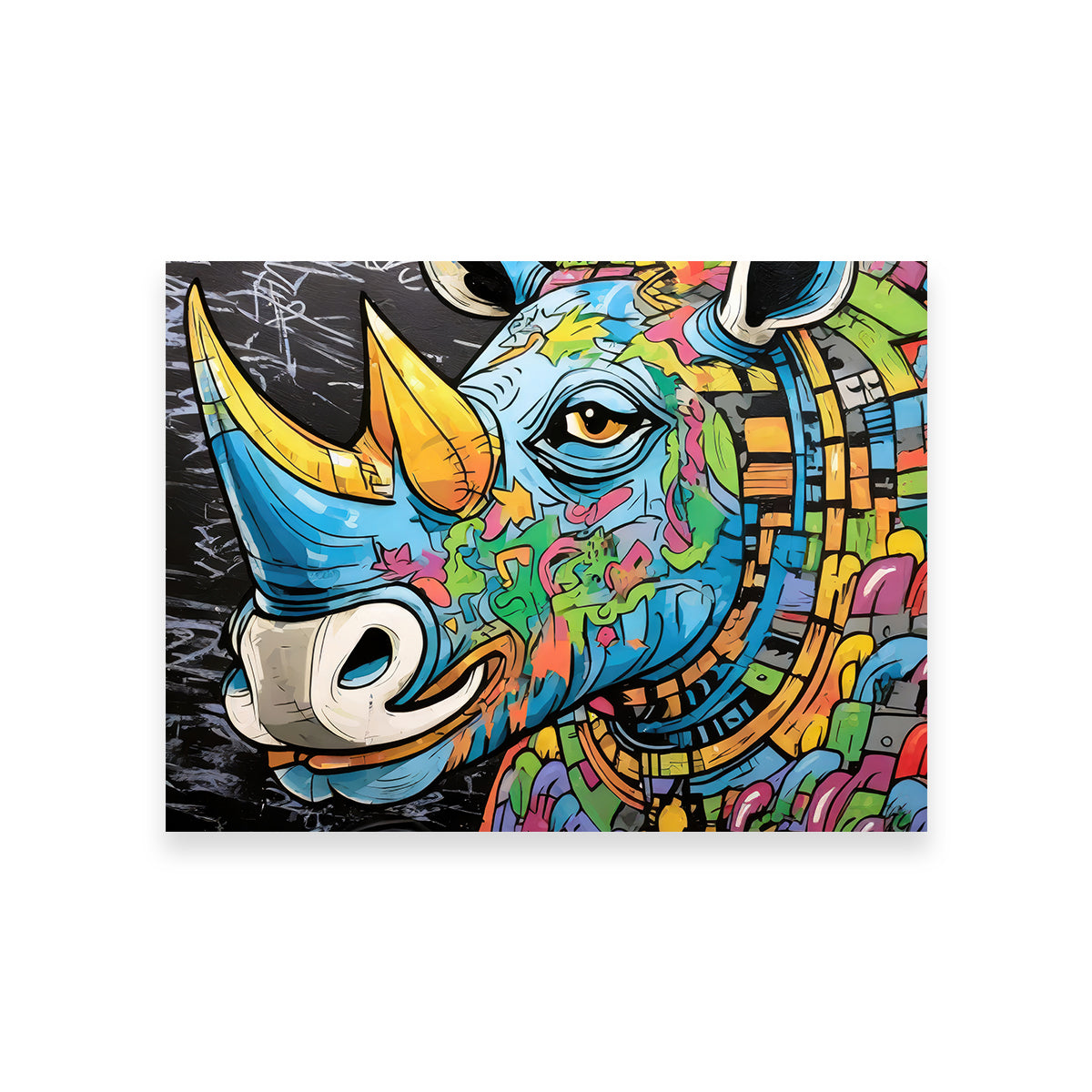 Rhino Graffiti Wall Art