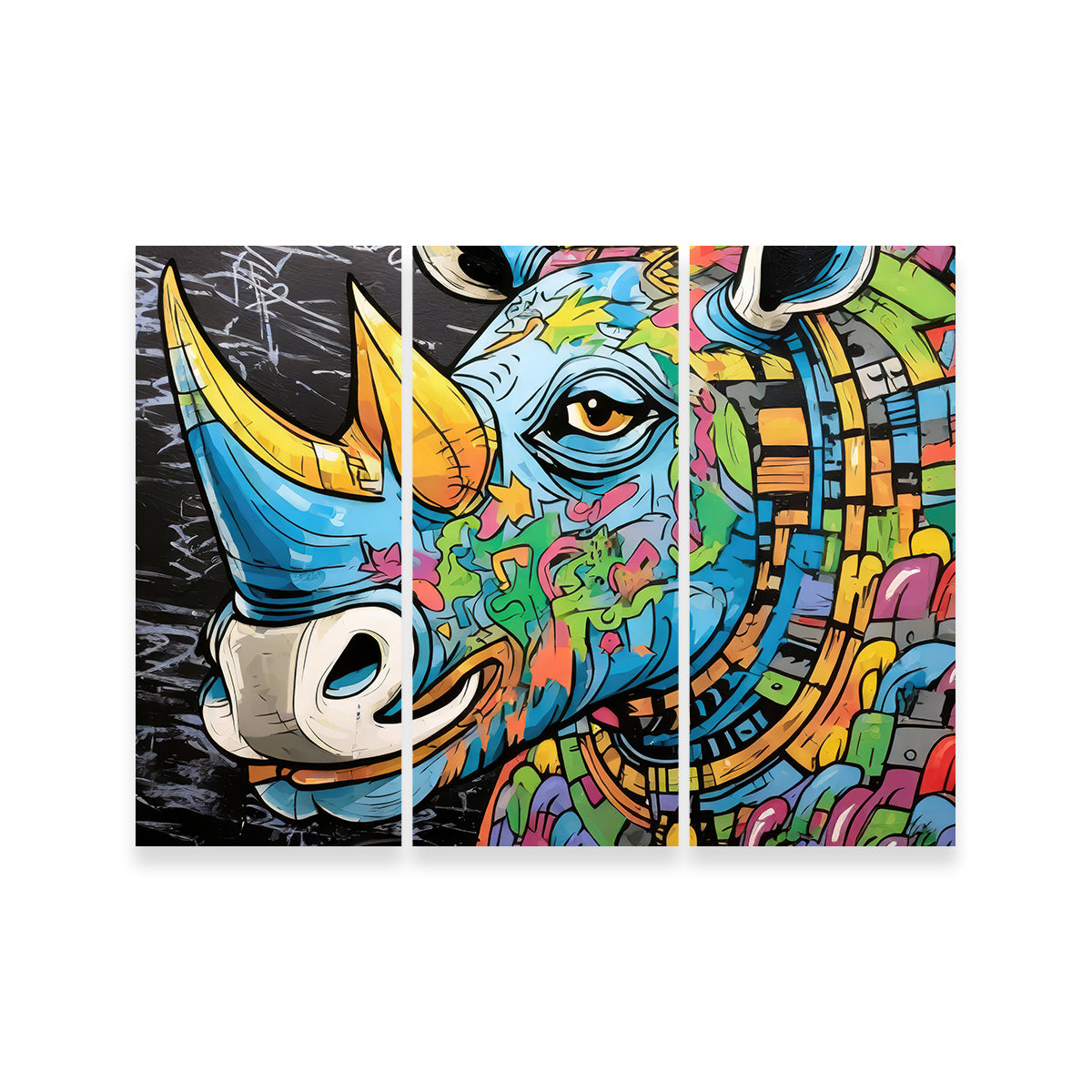 Rhino Graffiti Wall Art