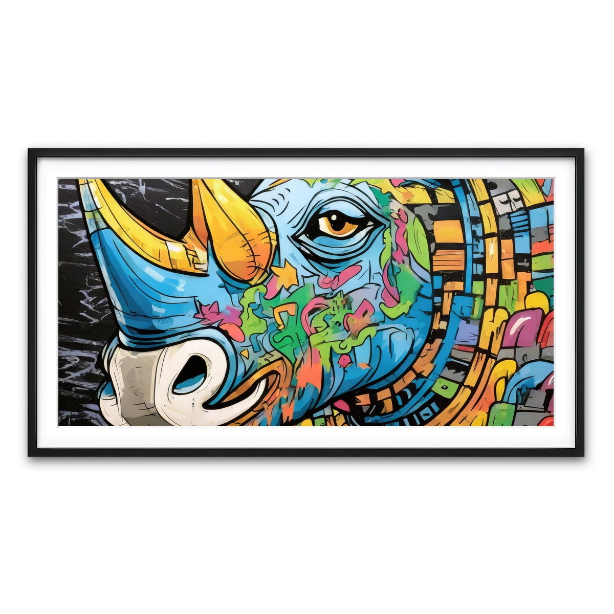 Framed Print 2x1 Black