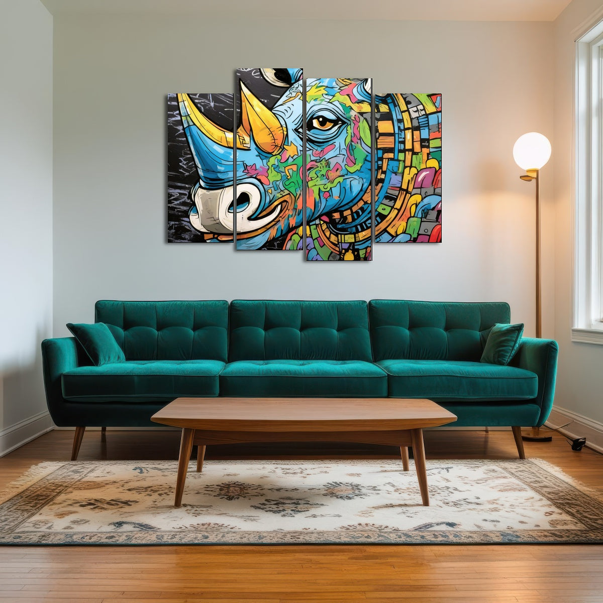 AUTO-MOCKUP ROOM | rhino graffiti