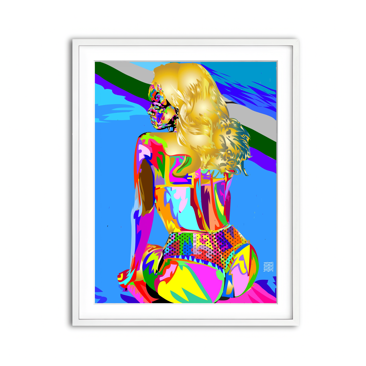 Framed Print 3x4 White