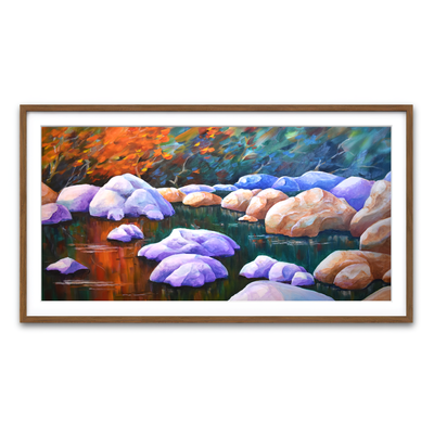 Framed Print 2x1 Walnut