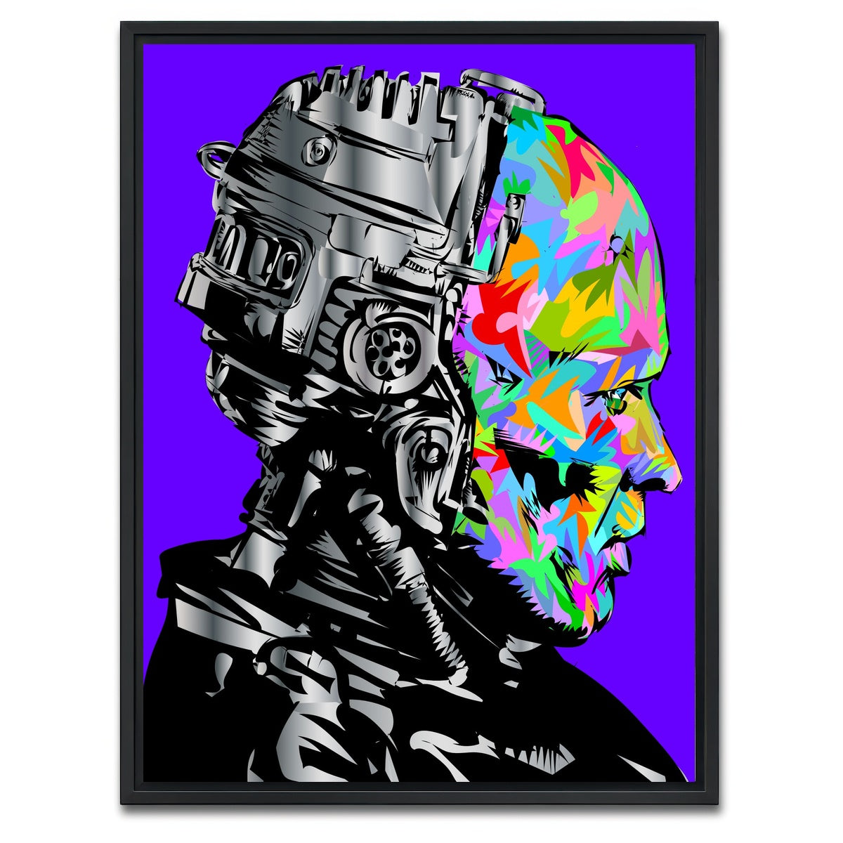 AUTO-MOCKUP WHITE | robo cop Color | 1 Piece | Black Framed Canvas | group=3x4