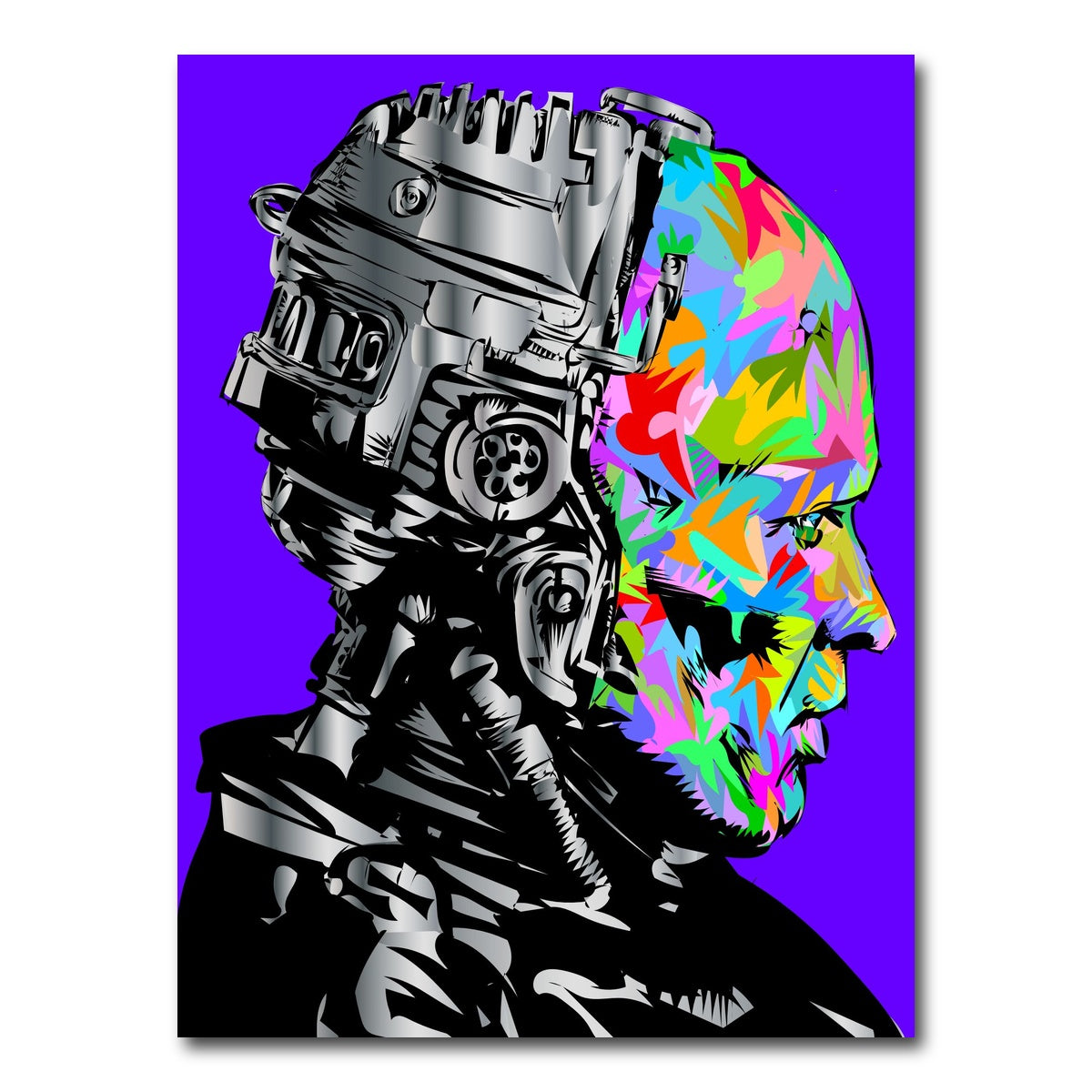 AUTO-MOCKUP WHITE | robo cop Color | 1 Piece | Gallery Wrap Canvas | group=3x4