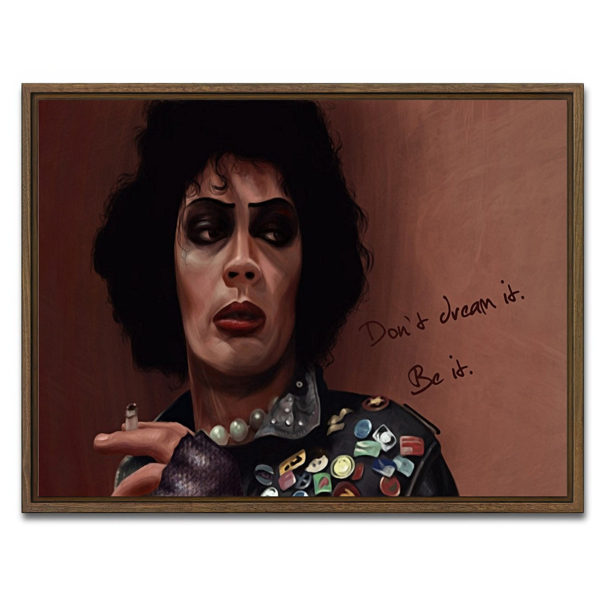 AUTO-MOCKUP WHITE | rocky horror | 1 Piece | Walnut Framed Canvas | group=4x3