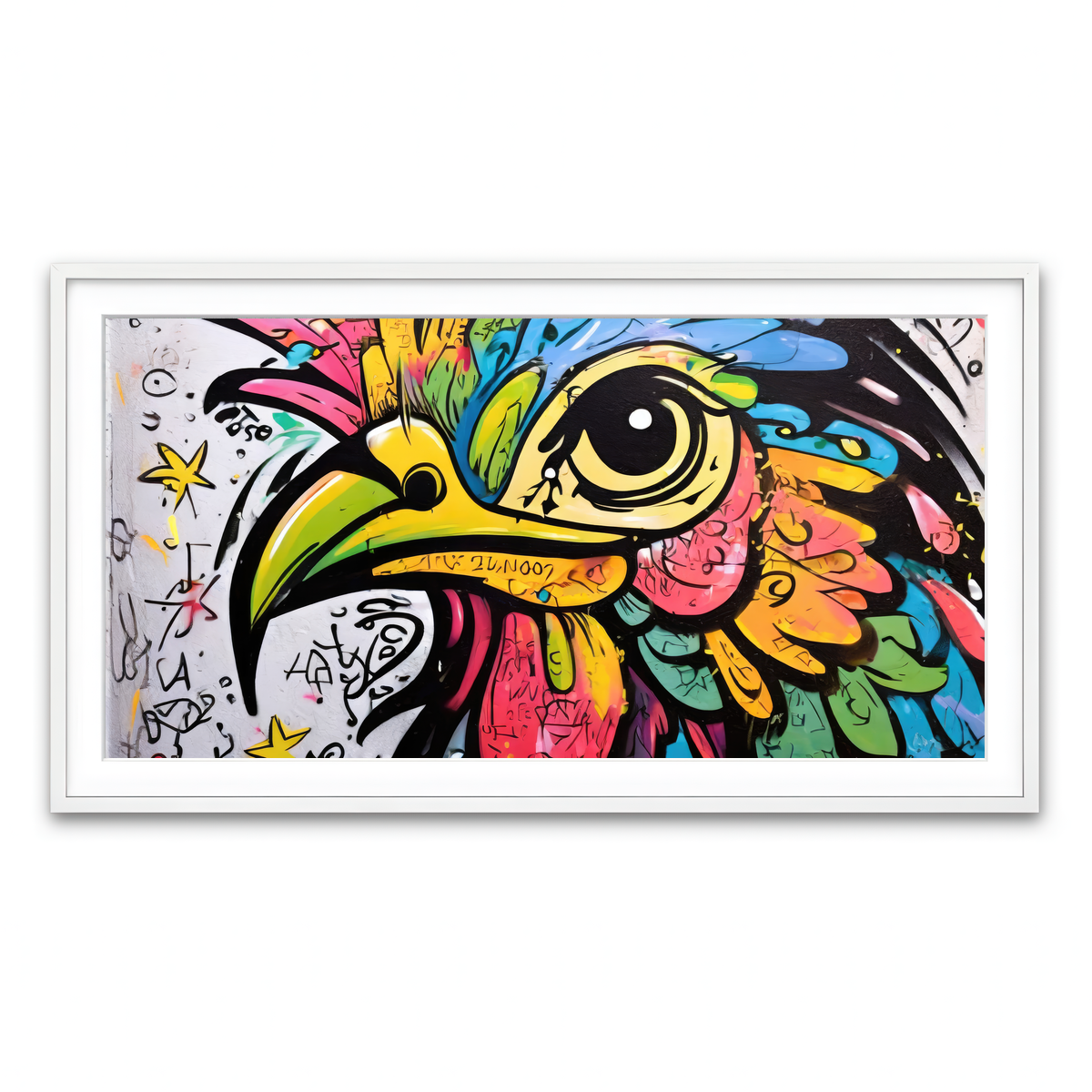 Framed Print 2x1 White