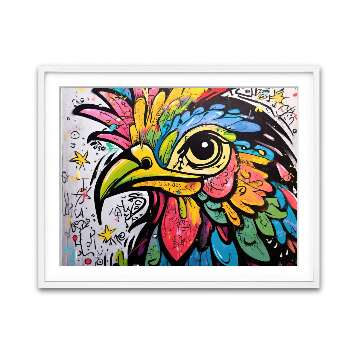 Framed Print 4x3 White