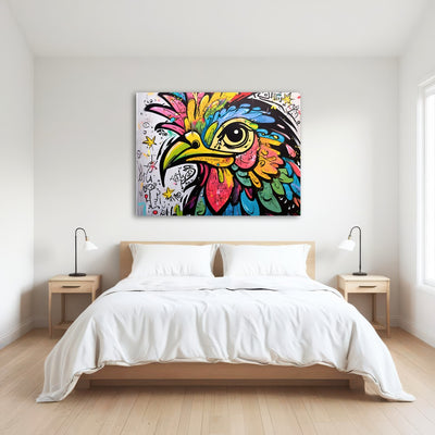 AUTO-MOCKUP ROOM | rooster graffiti