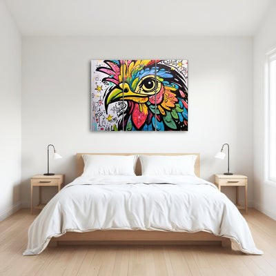 AUTO-MOCKUP ROOM | rooster graffiti