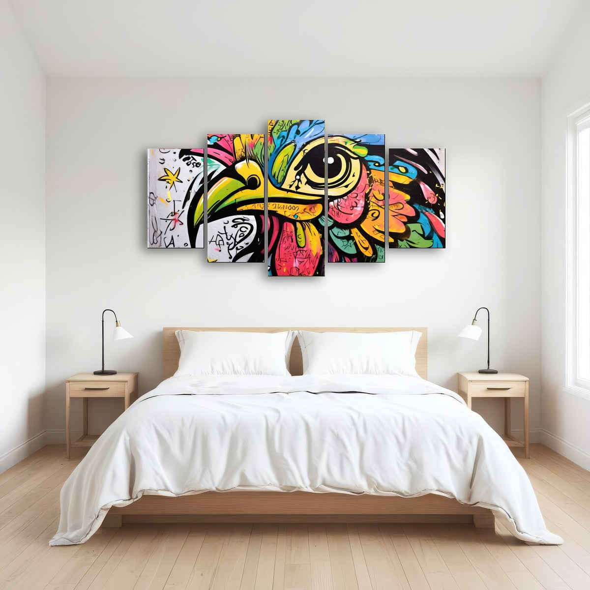 AUTO-MOCKUP ROOM | rooster graffiti