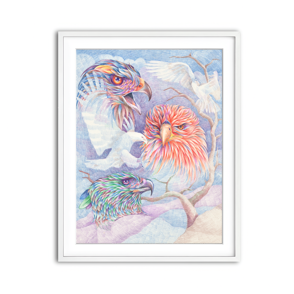 Framed Print 3x4 White